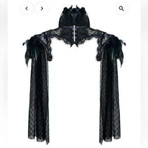 Steampunk Gothic Accessories Long Sleeve Bolero Jacket Shrug & Mask Size Small
